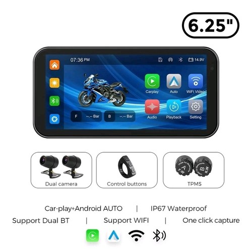 Moto carplay navigazione - 6,25",